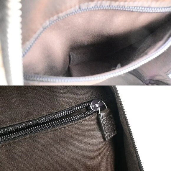 GUCCI Logo GG Pattern Backpack Bag Canvas Leather Brown SHW Italy 40RK750 - Picture 3 of 14